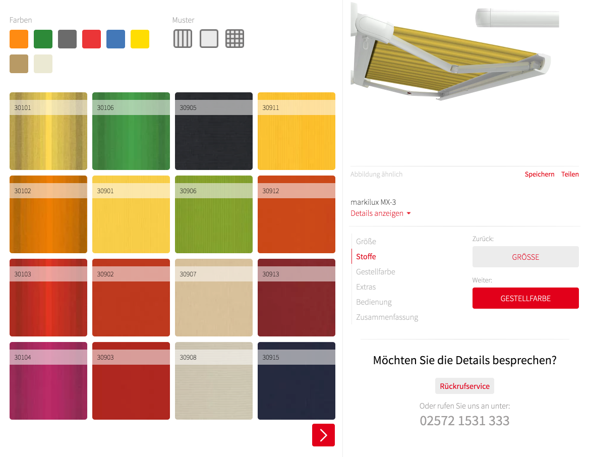 Markisenkonfigurator